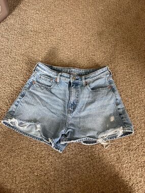 American Eagle Outfitters Light Wash Distressed Denim Shorts